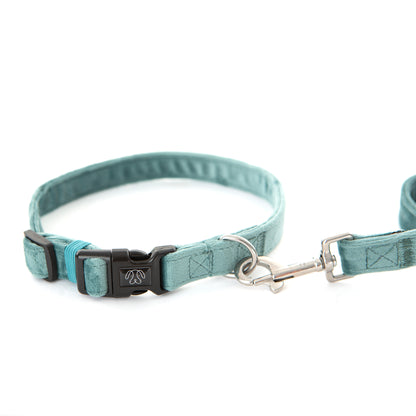 Teal Velvet Collar