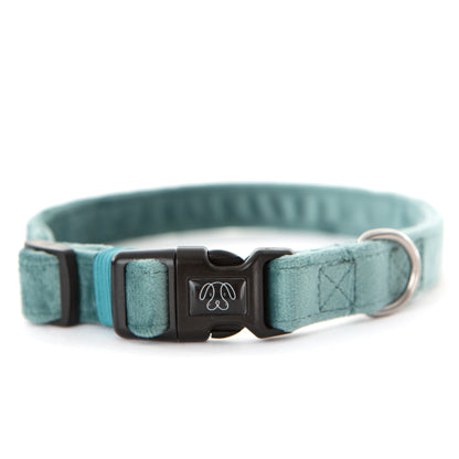 Teal Velvet Collar